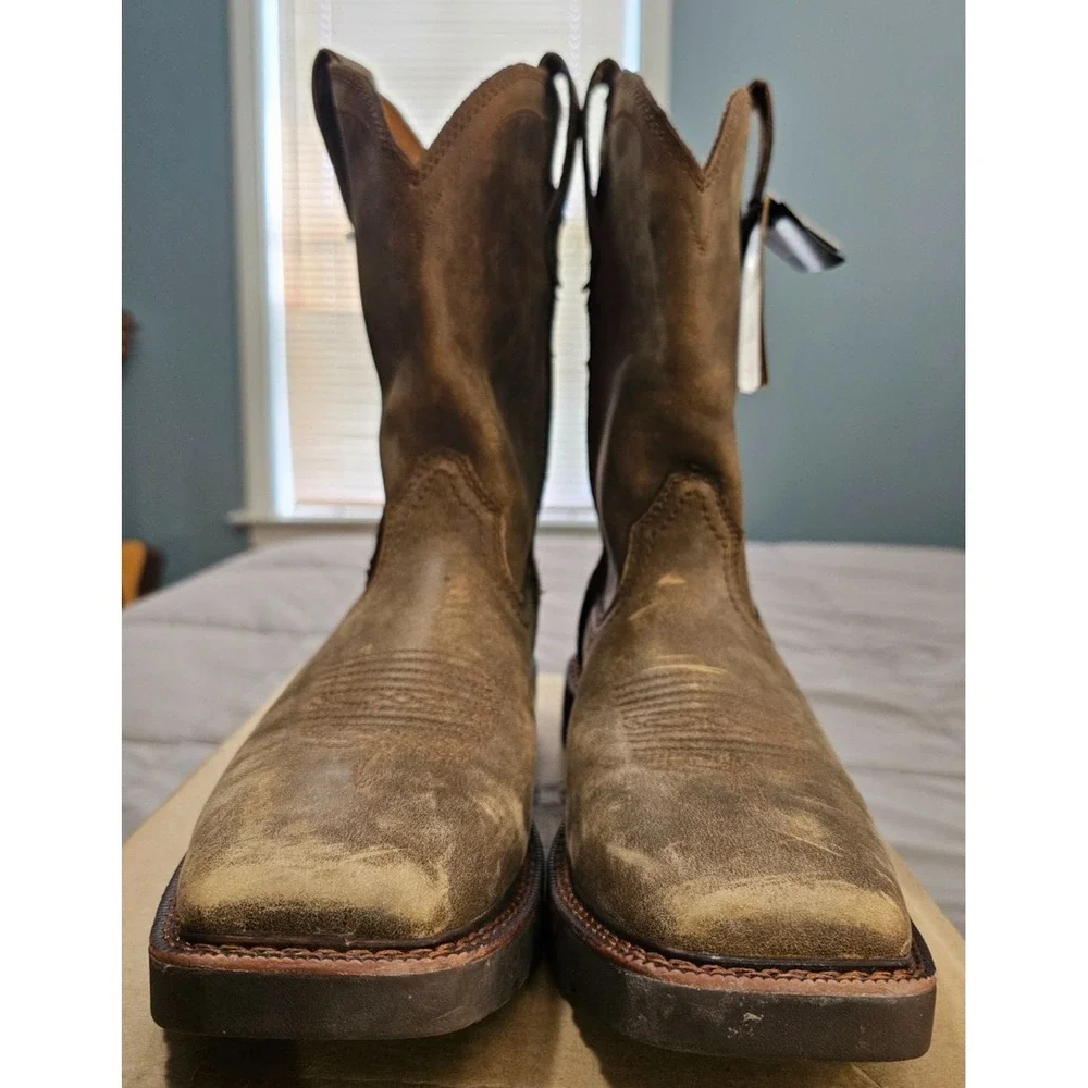 Ariat® (Men's 9 D) Activator™ Square Toe Work Boot in Brown Bomber - $200